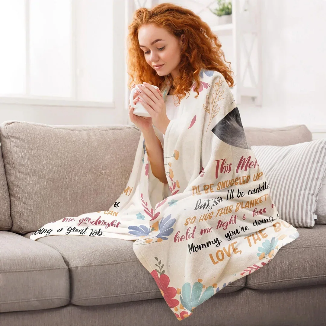 Ultrasound For New Mom Custom Photo Blankets, Daddy And Mommy, Personalized Blanket