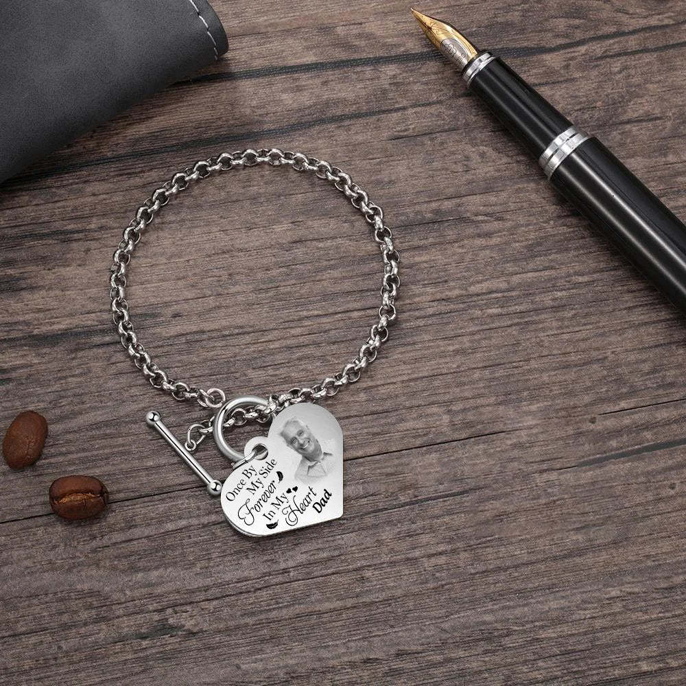 Personalized Heart Bracelet I'm Always With You - Memorial Gift For Family, Friend