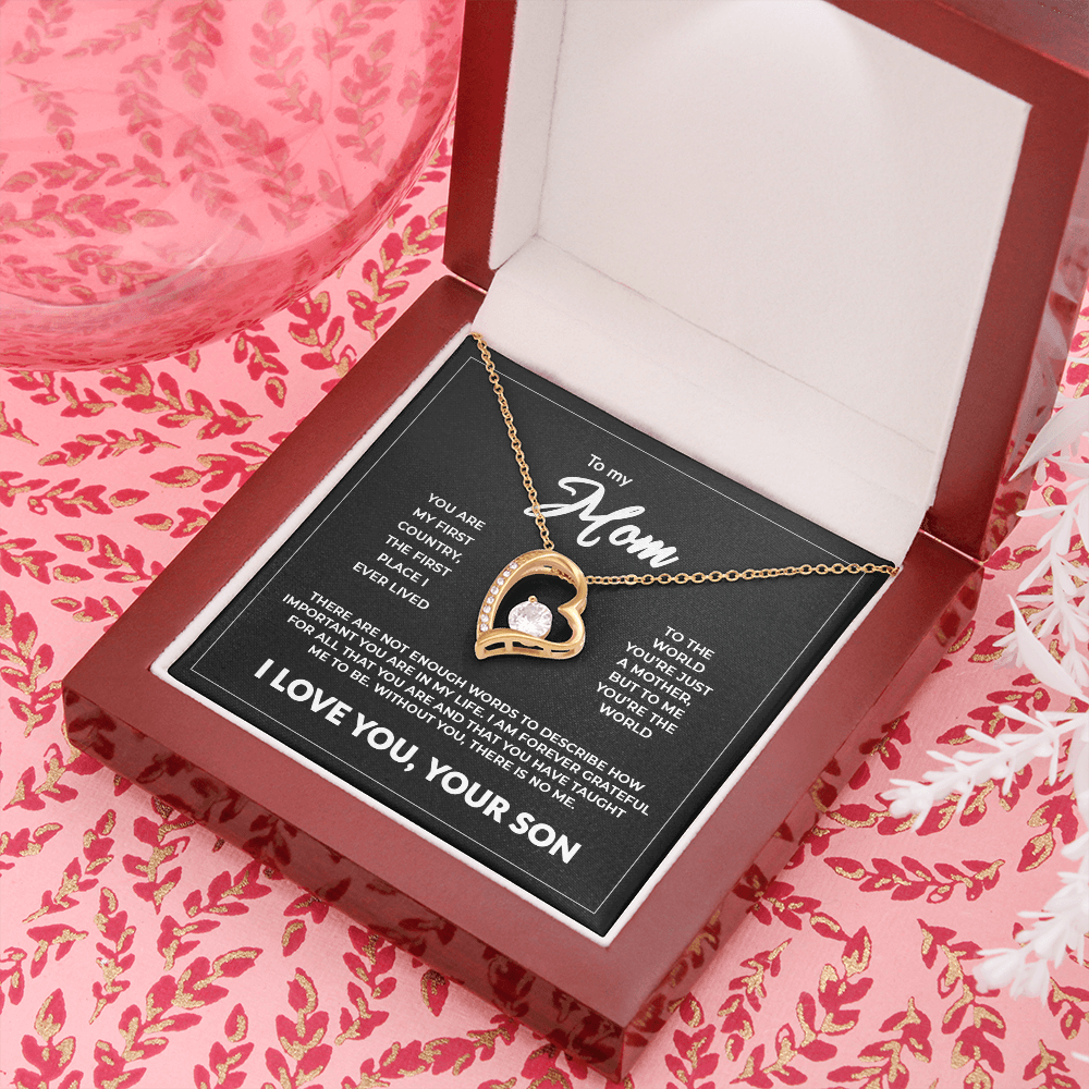 To My Mom -"Without You There Is No Me"14K Forever Necklace