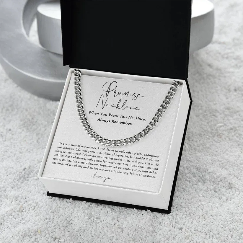 Promise Necklace For Him, Boyfriend Gift
