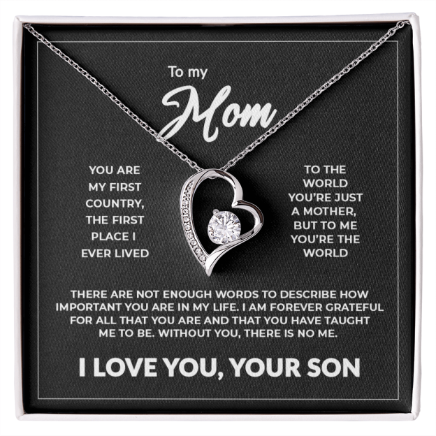 To My Mom -"Without You There Is No Me"14K Forever Necklace