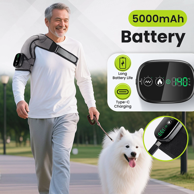 Heated Shoulder Massager with Vibration Therapy