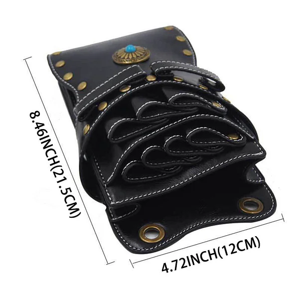 Personalized Multi-Compartment Leather Hairdressing Scissors Waist Bag with Name and Belt Gift for Hairstylist Barber