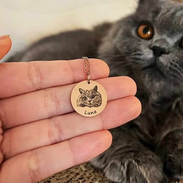 Custom Pet Portrait Necklace