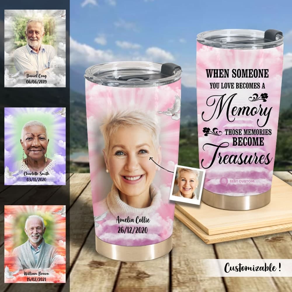 Loving Memories Custom Photo Tumbler Memorial