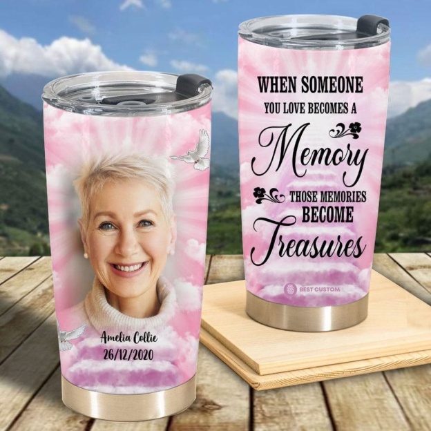 Loving Memories Custom Photo Tumbler Memorial