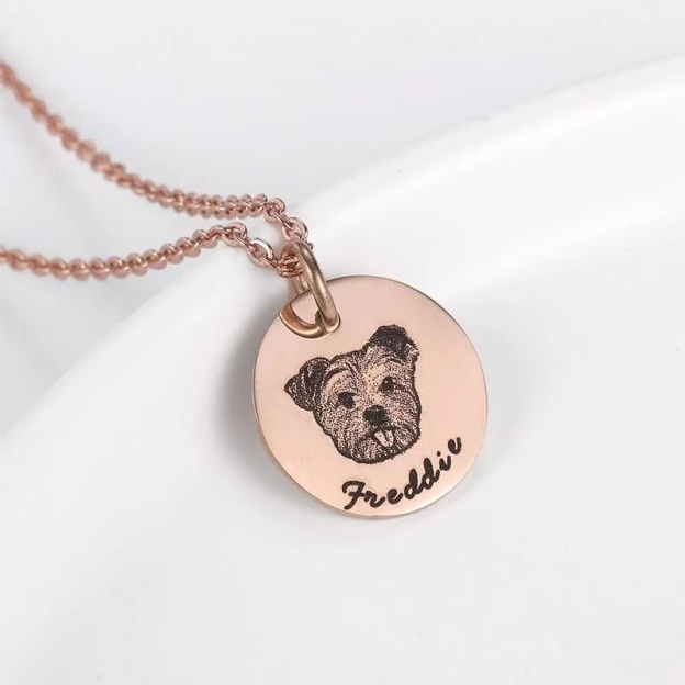 Custom Pet Portrait Necklace