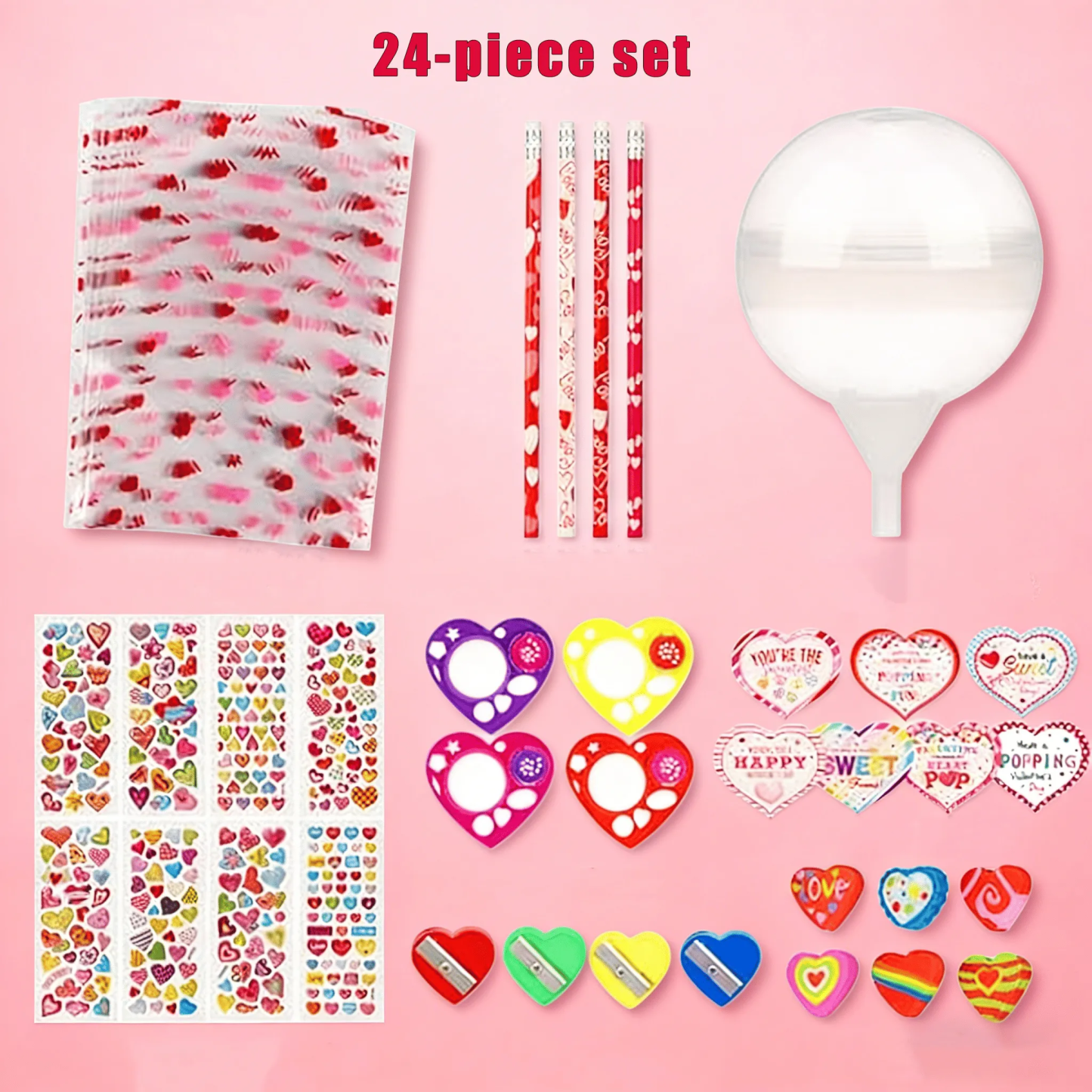 Valentine's Day children's stationery set