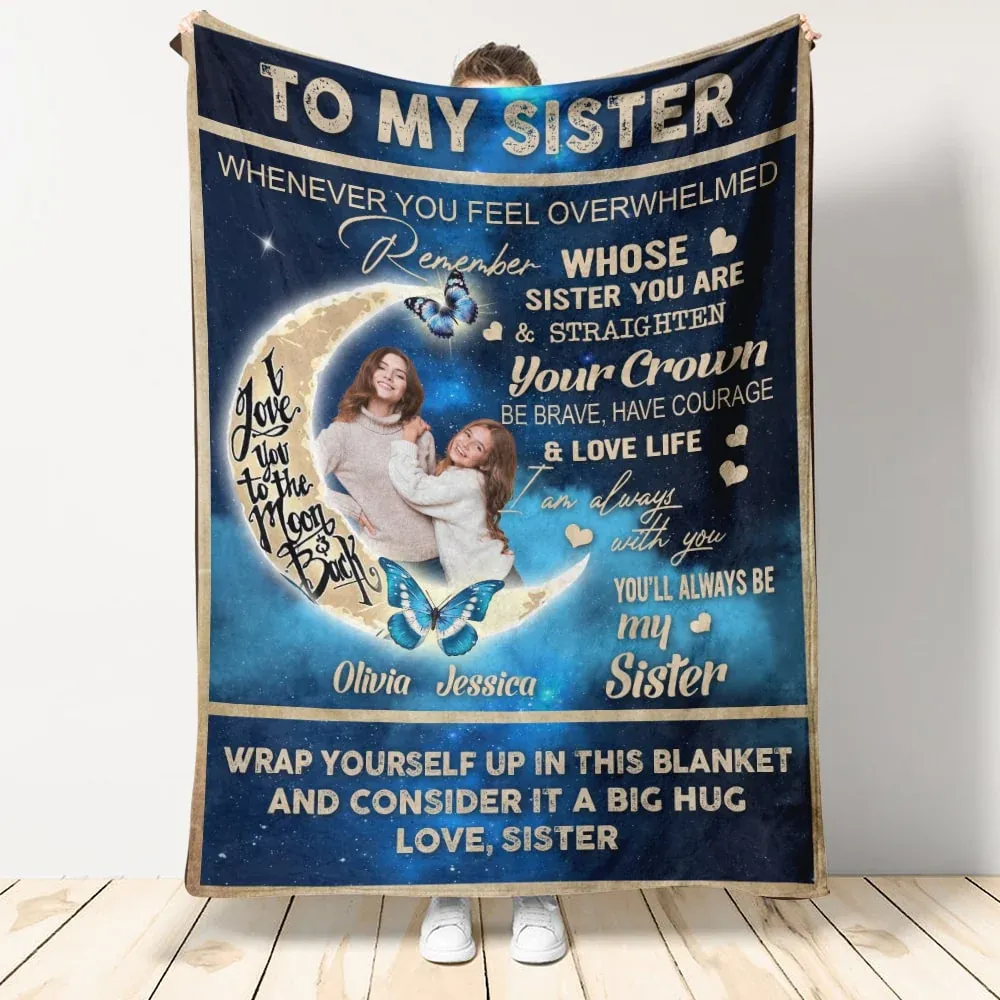 Personalized blankets for sisters and besties
