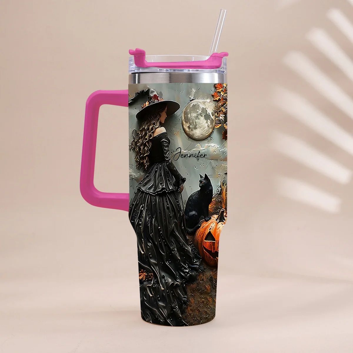 Beautiful Witch - Personalized Witch Tumbler With Handle