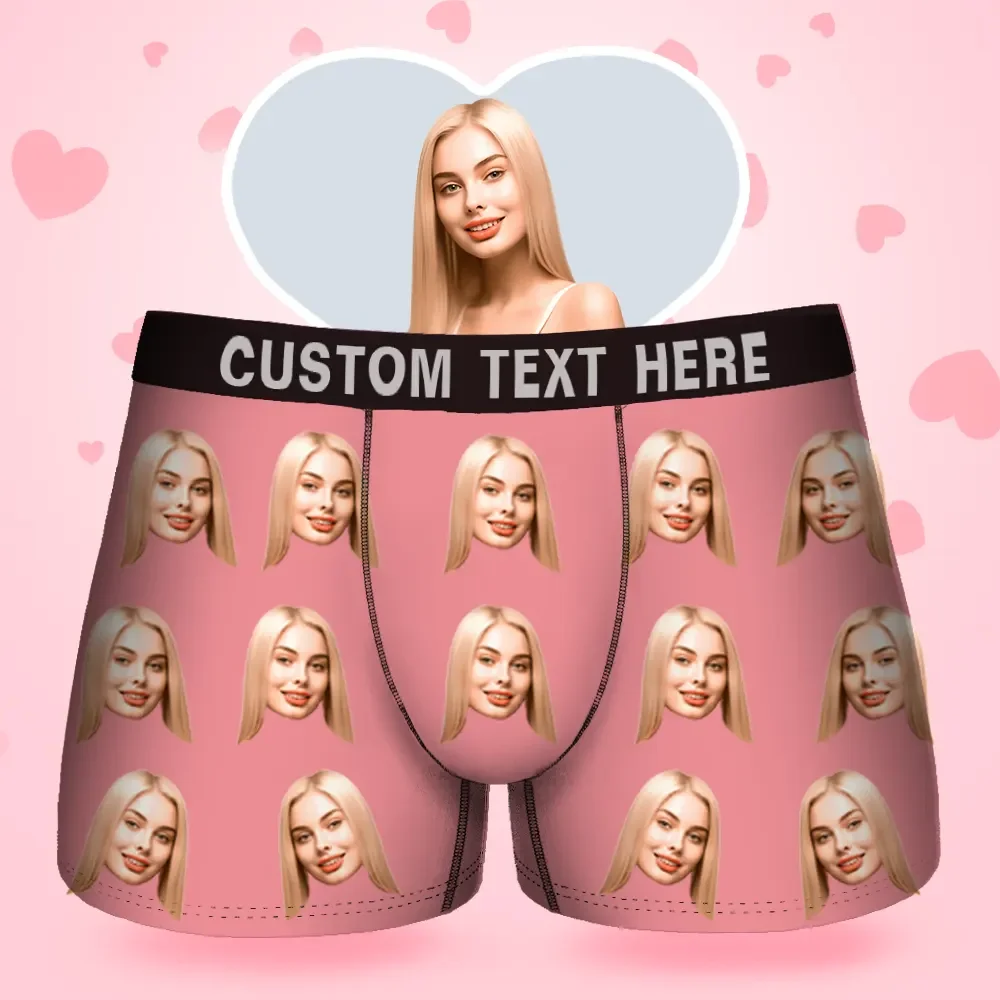Custom Face Men's Boxer Gift For Boyfriend Style Underwear, Birthday G
