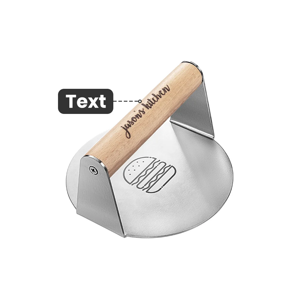 Personalized Engraved Burger Press Stainless Steel