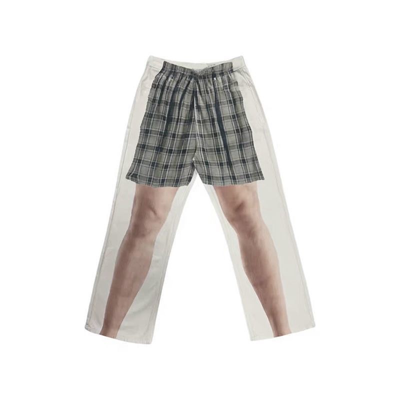 Fake two-piece sports pants