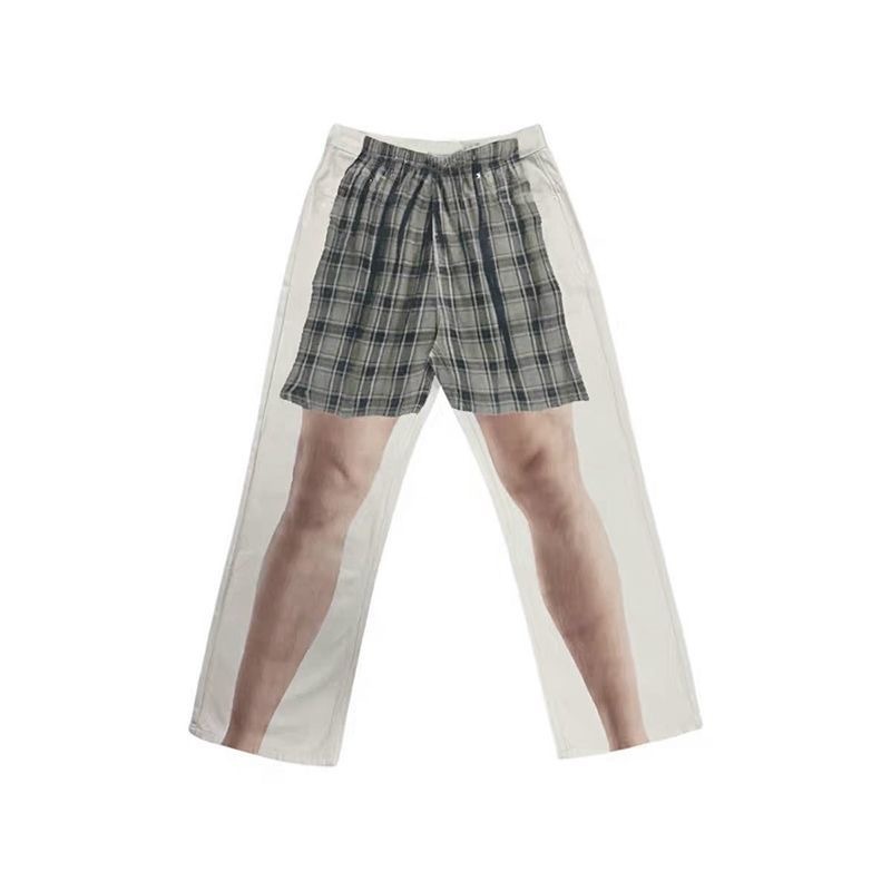 Fake two-piece sports pants