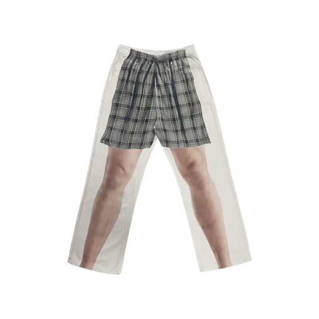 Fake two-piece sports pants