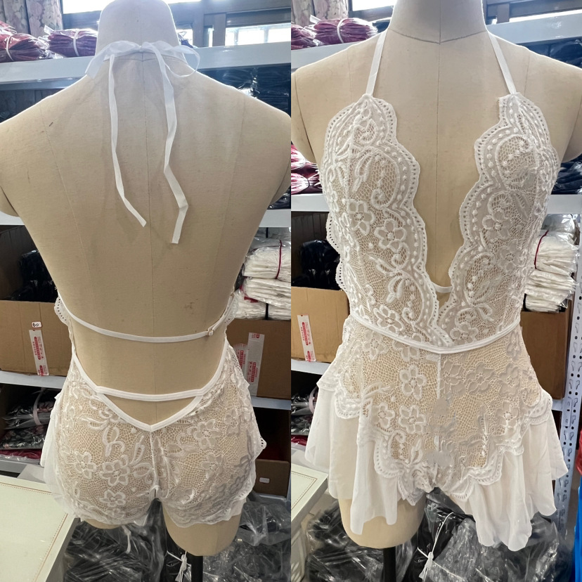 Sheer lace bodysuit