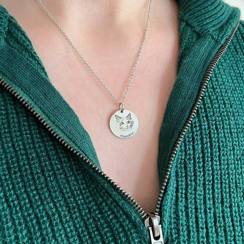 Custom Pet Portrait Necklace