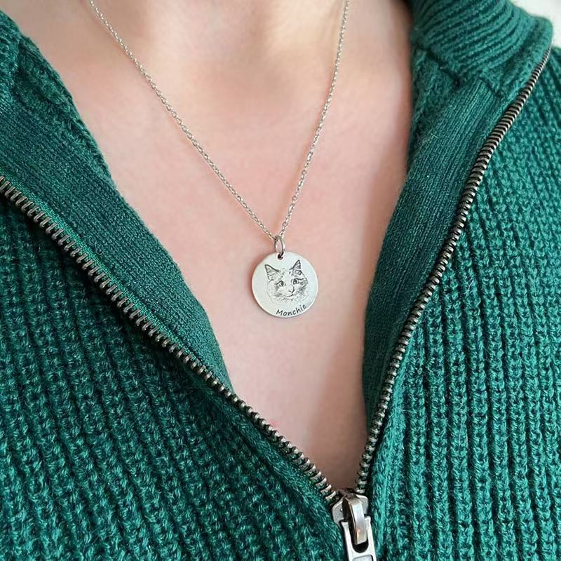 Custom Pet Portrait Necklace