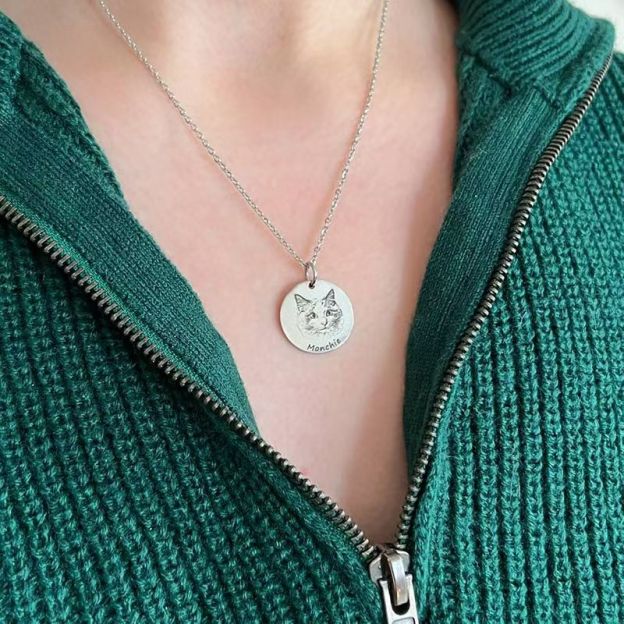 Custom Pet Portrait Necklace
