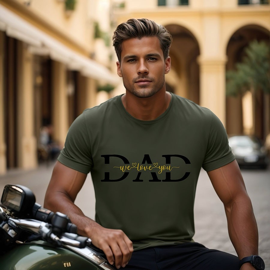 Personalised DAD We Love You Sweatshirt Hoodie with Kid's Names Christmas Gift