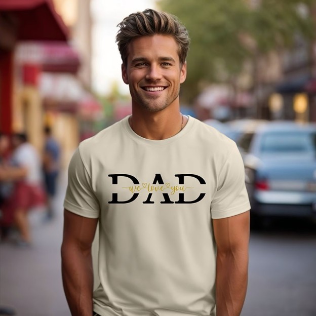 Personalised DAD We Love You Sweatshirt Hoodie with Kid's Names Christmas Gift