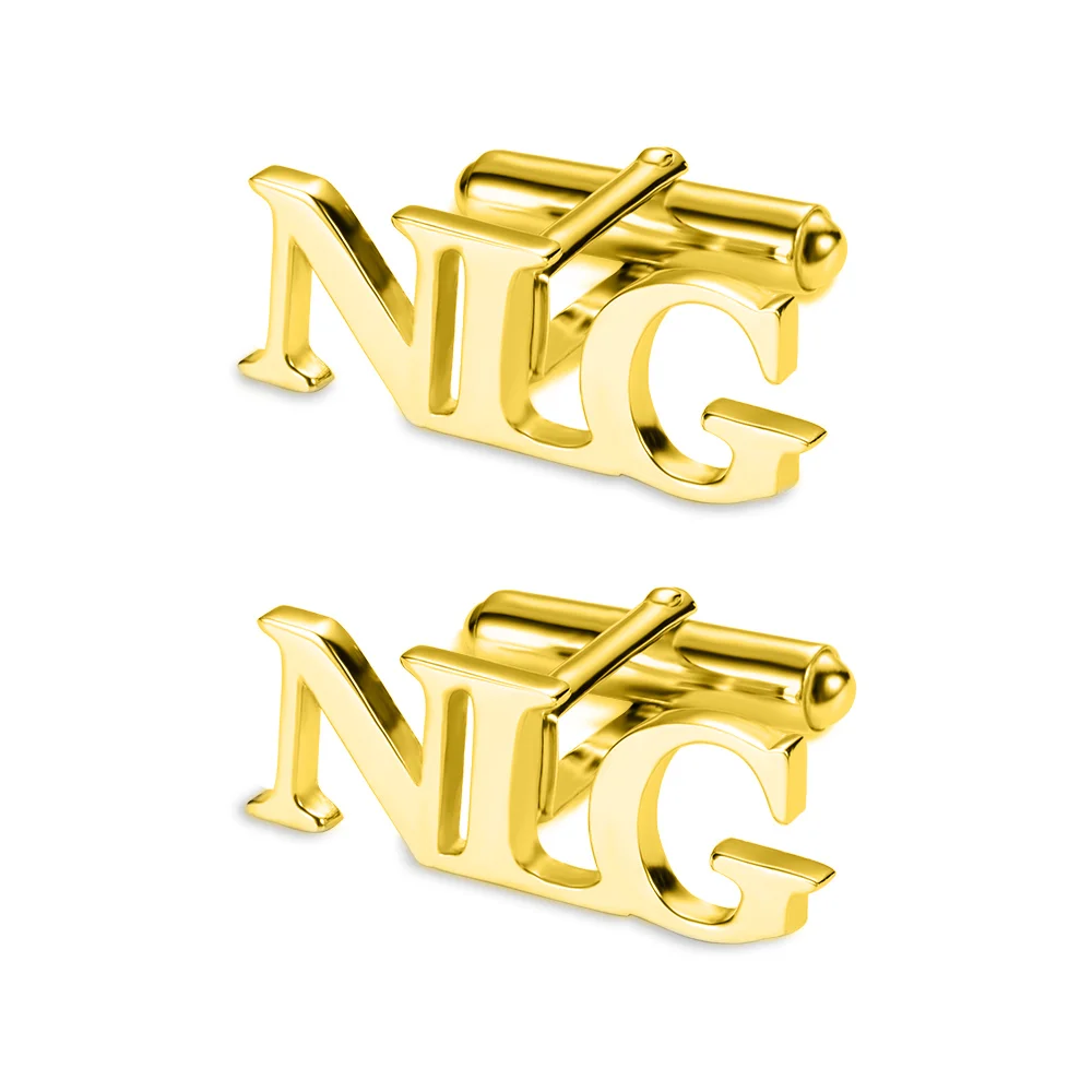 Personalized Monogram Initial Letter Name Cufflinks Set of 2 Birthday 