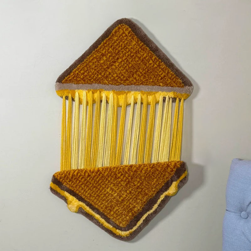 Cheesy Sandwich Art Tapestry