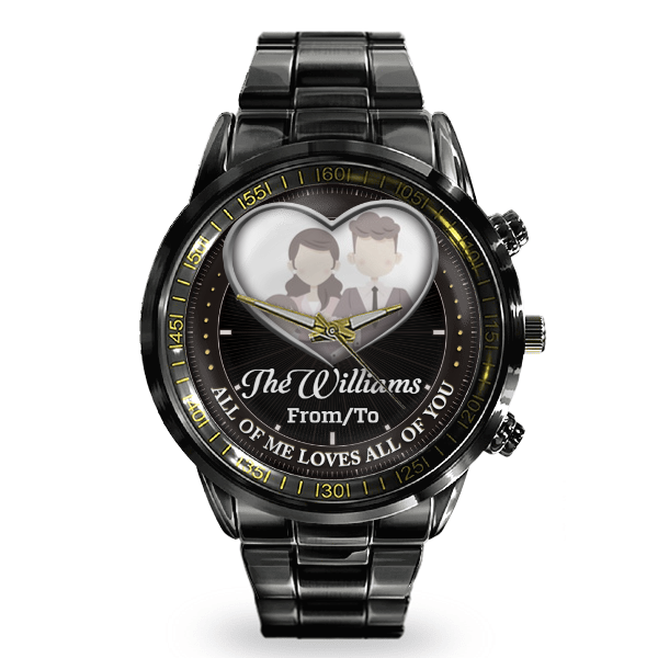 Heart Frame Photo Upload - Family Custom Stainless Steel Metal Watch