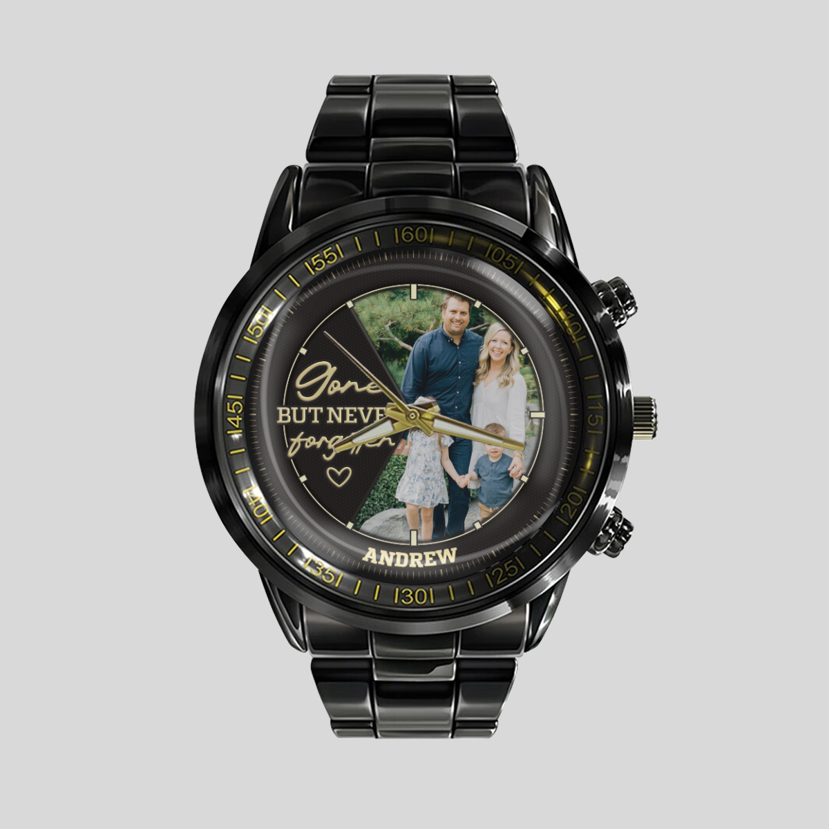 Personalized Family Photo Upload Custom Metal Watch - Gift for Husband | Dad | Grandpa