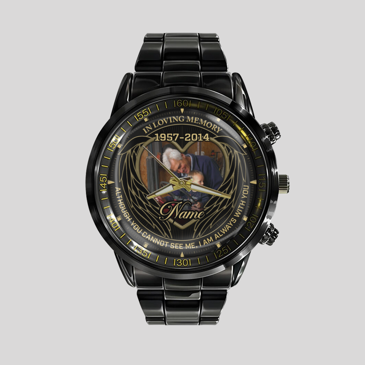 Memorial Gifts Custom Metal Watch - In Loving Memory, The Best Sympathy Gift