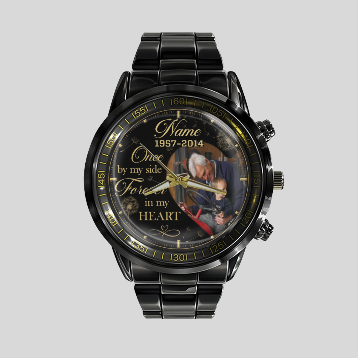 Memorial Gifts for Loss - Custom Metal Watch - In Loving Memory The Best Sympathy Gift