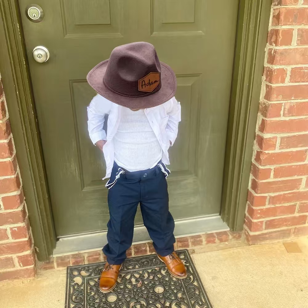 Personalized Leather Patch Cowboy Hat for Comfort & Unique