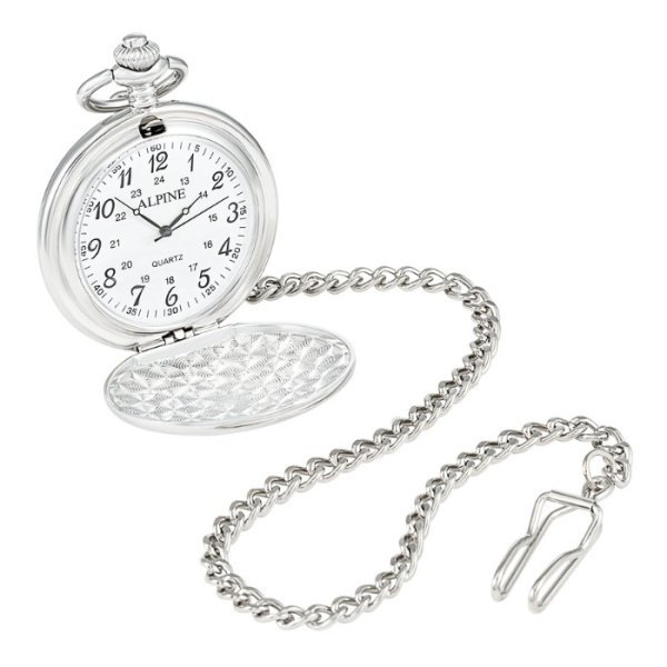 Personalized gunmetal pocket watch