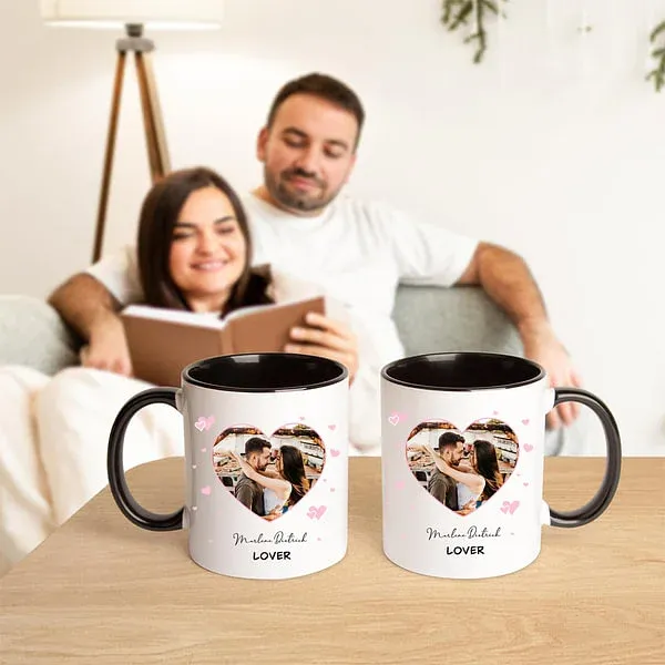 Personalized Heart Shaped Picture 11 Ounce Ceramic Coffee Mug for Friends and Family
