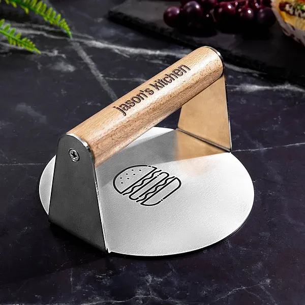 Personalized Engraved Burger Press Stainless Steel