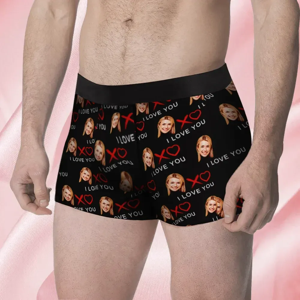 Custom Face Men's BoxerTo Do List For Boyfriend Style Underwear, Birthday Gifts for Husband, Waistband Text Boxer Gift