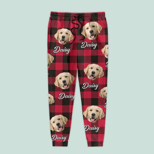 Custom Photo With Colorful Background For Dog Lovers Sweatpants