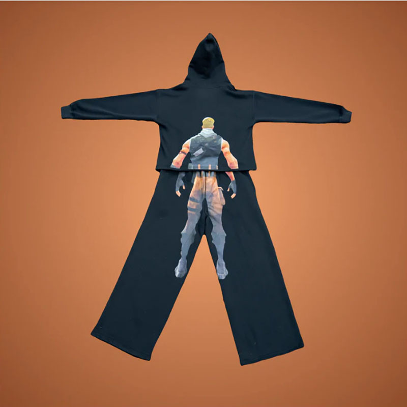 Custom Printed Hoodie Set