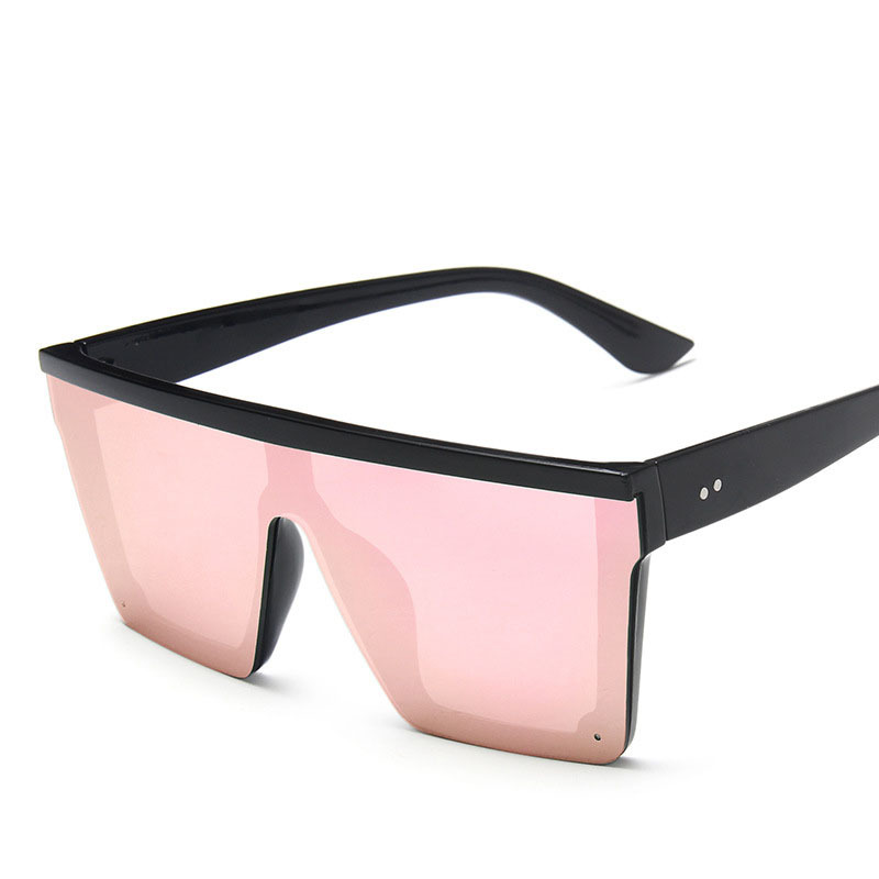 Large-frame one-piece sunglasses