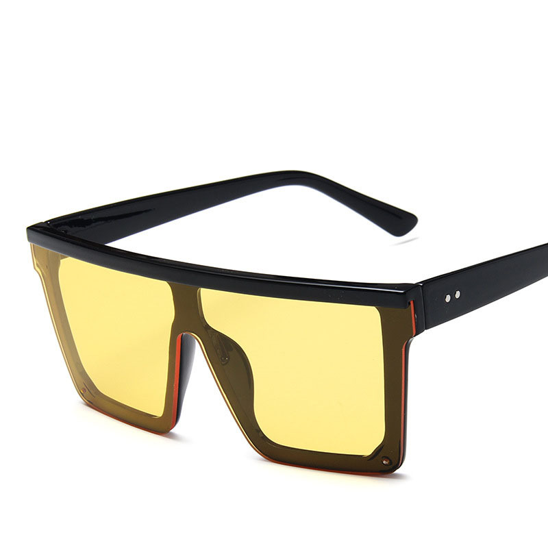 Large-frame one-piece sunglasses