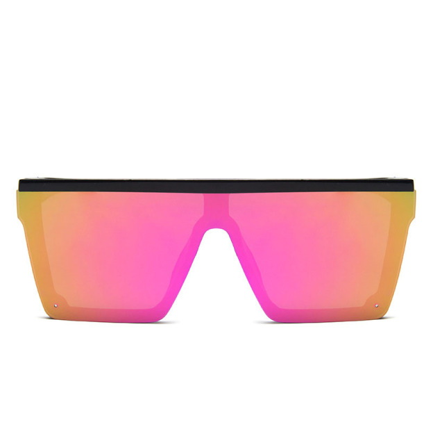Large-frame one-piece sunglasses