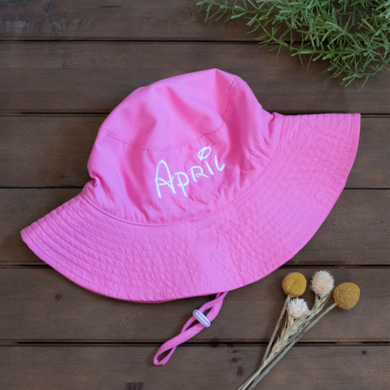 Personalized embroidered bucket hat