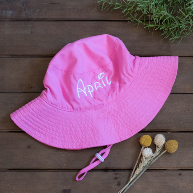 Personalized embroidered bucket hat