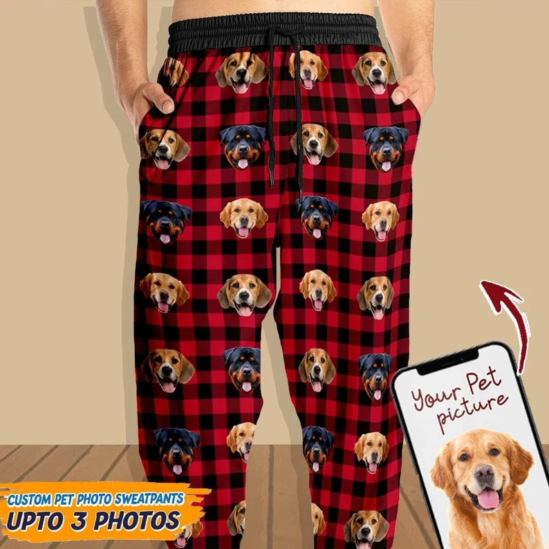 Custom Photo The Greatest Dog In The World - Dog & Cat Personalized Custom Unisex Sweatpants - Christmas Gift For Pet Owners, Pet Lovers