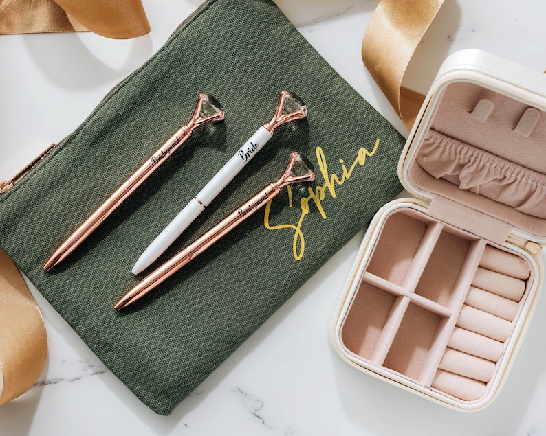 Bridal Shower Favors Diamond Pen Wedding Pen Bridal Party Planner Bridesmaid Gifts On Budget Gift Gift Under 10 image 10