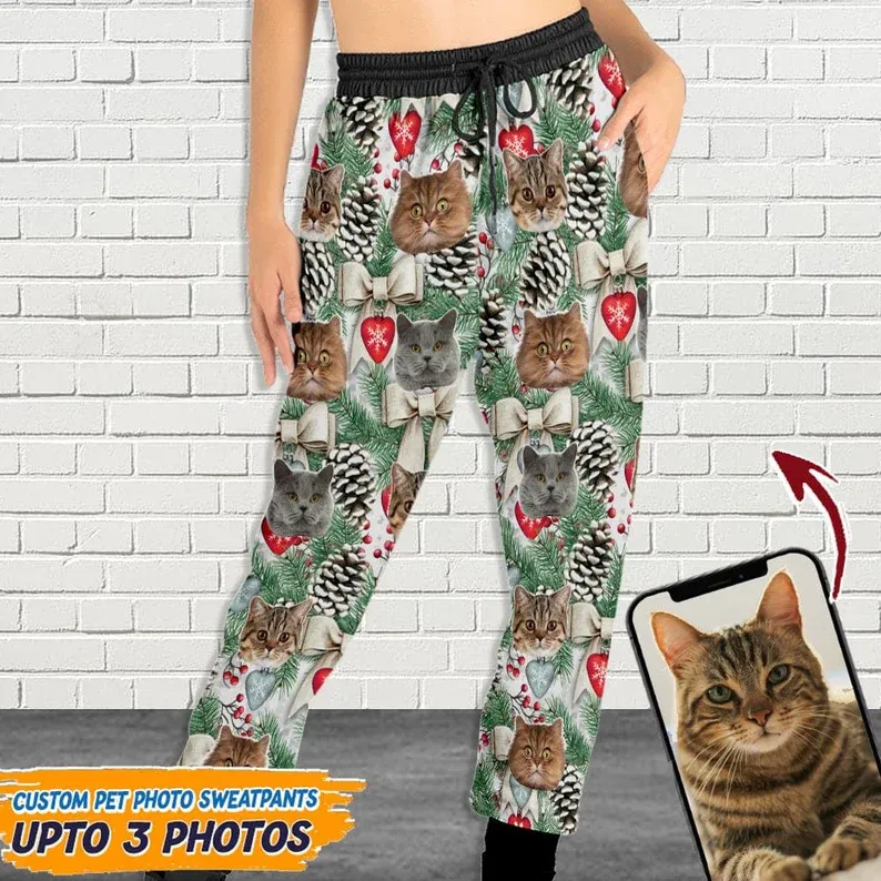 Custom Photo The Greatest Dog In The World - Dog & Cat Personalized Custom Unisex Sweatpants - Christmas Gift For Pet Owners, Pet Lovers