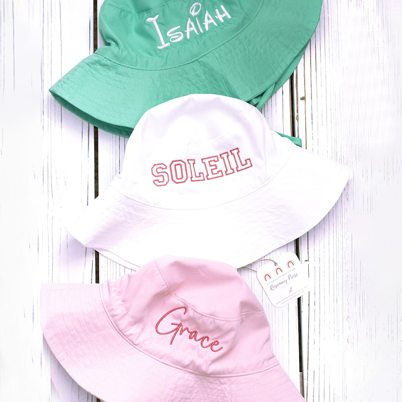 Personalized embroidered bucket hat