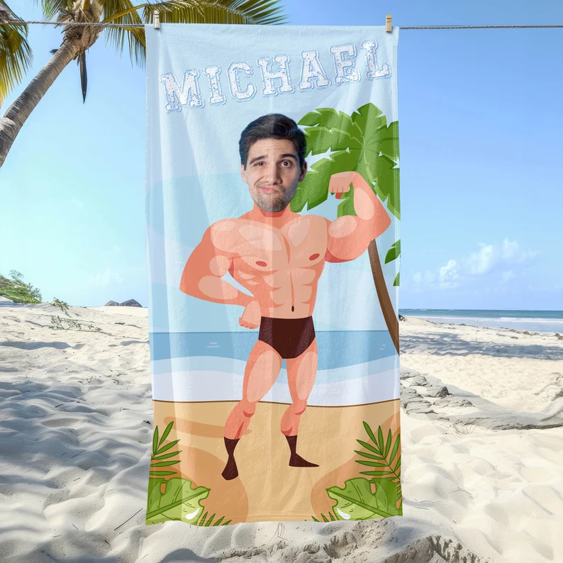 Personalized Swimwear Photo Beach Towel