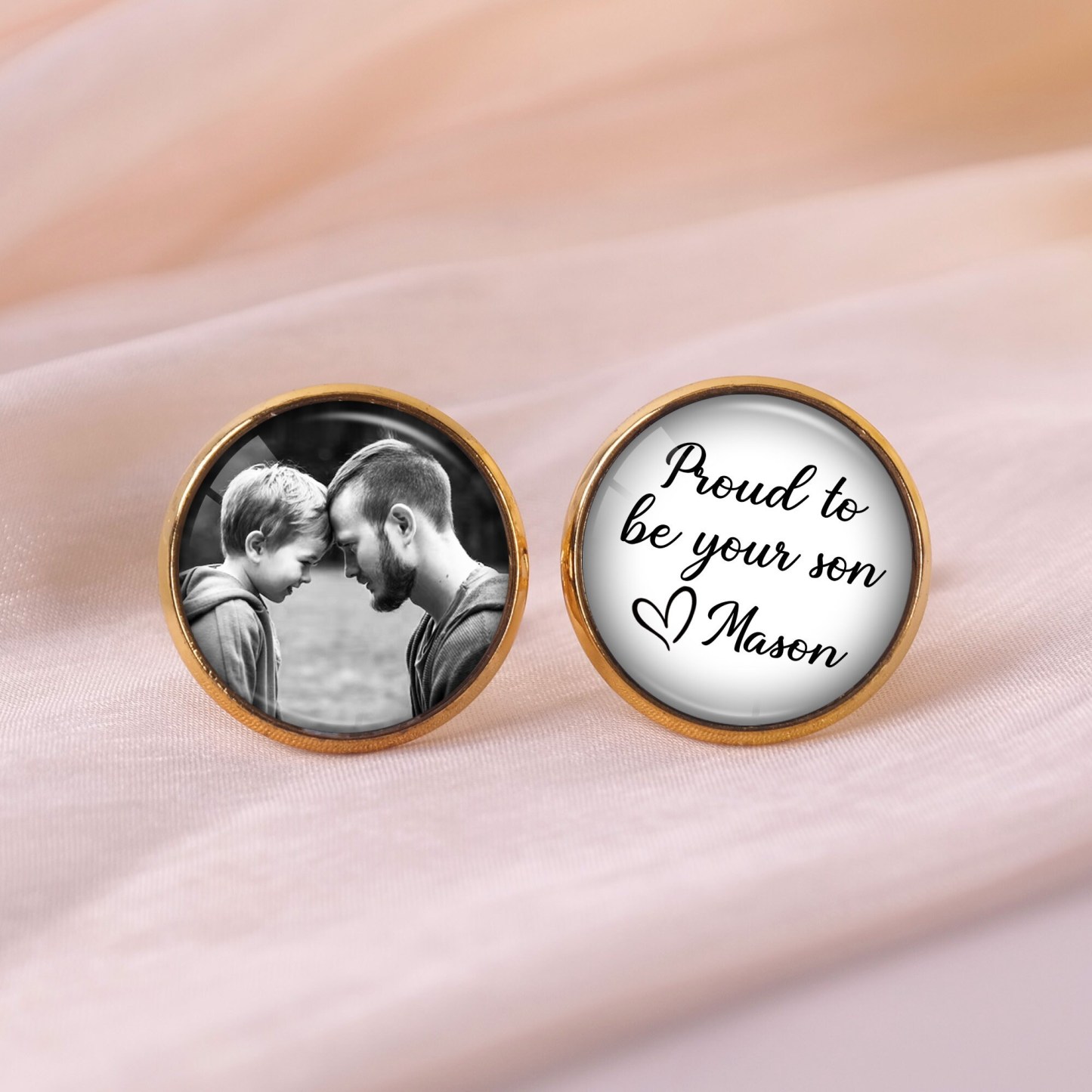 Photo custom cufflinks personalized wedding cufflinks