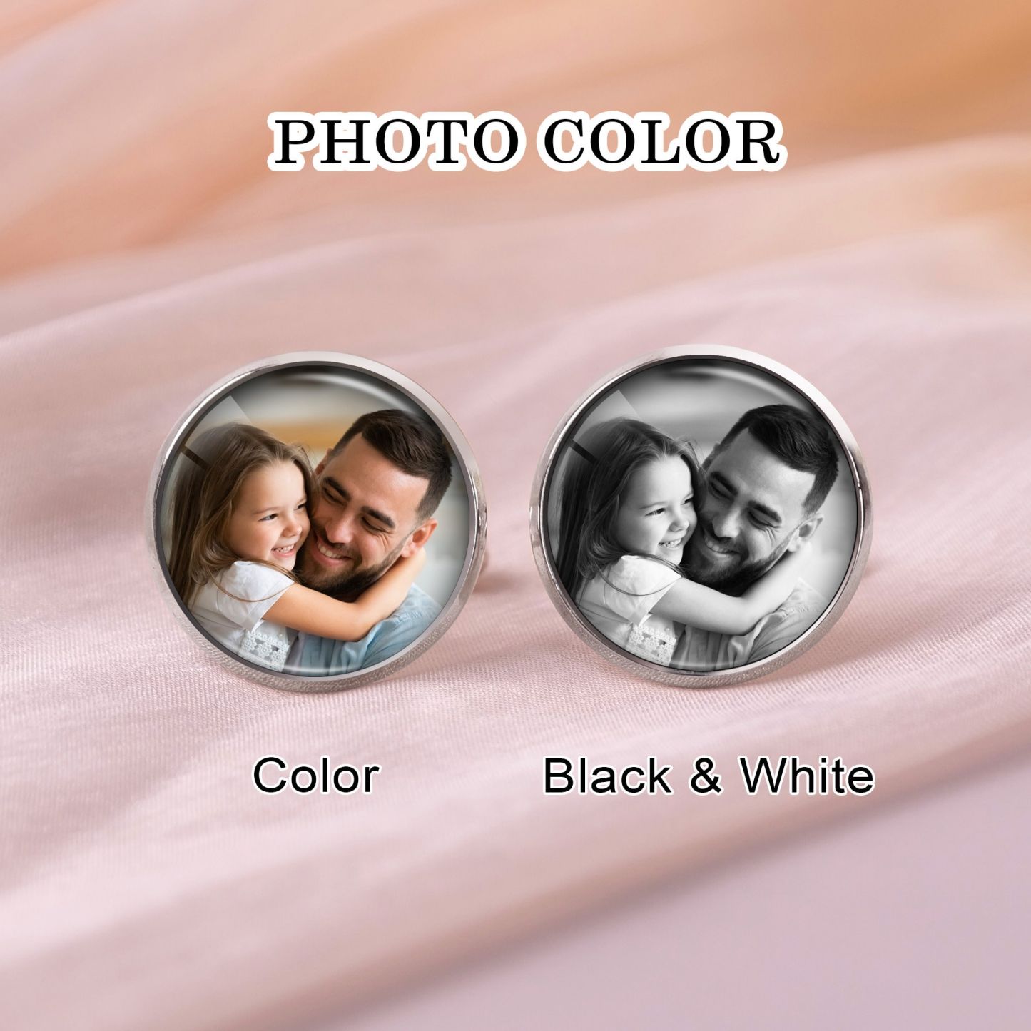 Photo custom cufflinks personalized wedding cufflinks